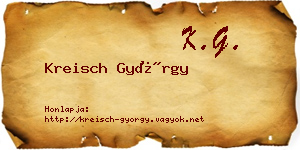 Kreisch György névjegykártya