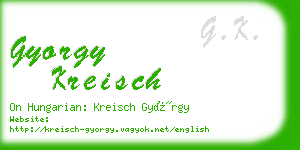 gyorgy kreisch business card